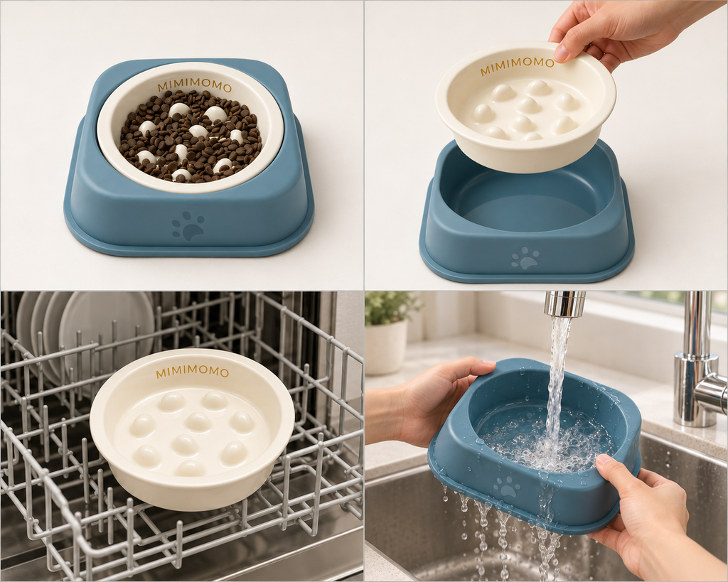 Cleaning the removable ceramic inner bowl and outer shell